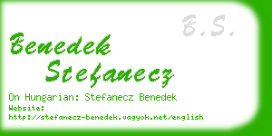 benedek stefanecz business card